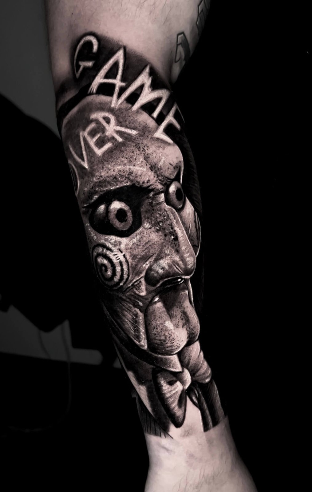 Game Over puppet piece, forearm